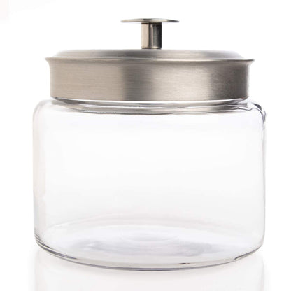 Anchor Hocking Montana 1.5 Gallon Glass Jar: Black Metal Lid