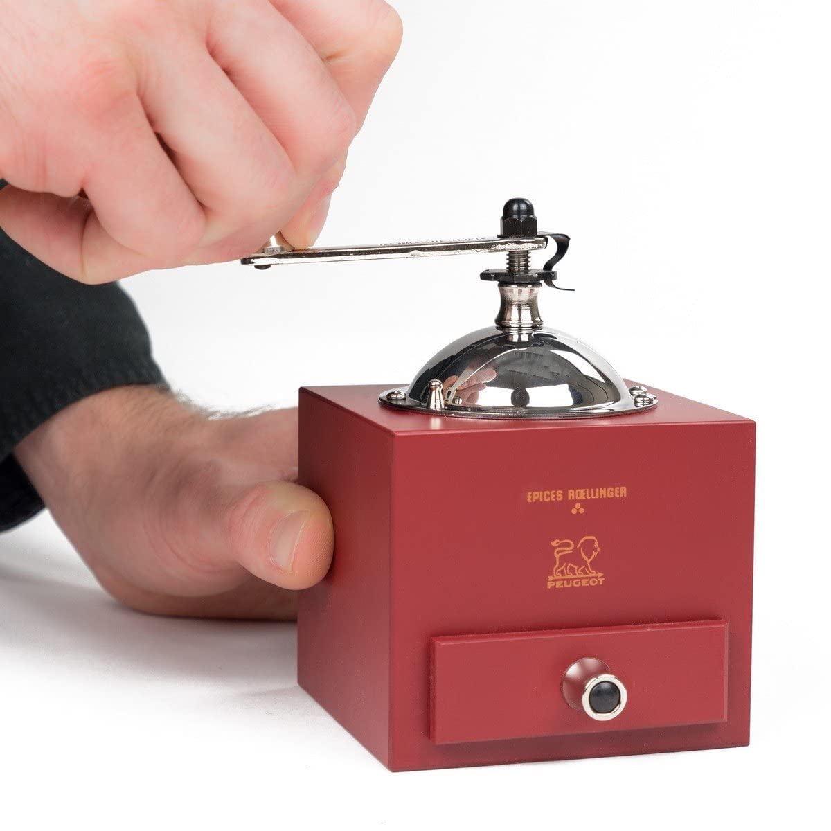 Peugeot Olivier Roellinger 5.25 Inch Pepper Mill (Chili Red)