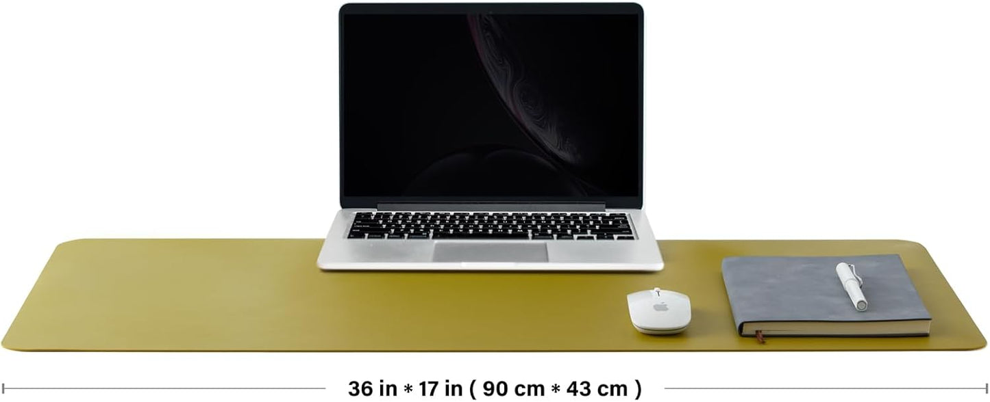Dual-Sided Sustainable Cork & Eco-PU Large Desk Mat