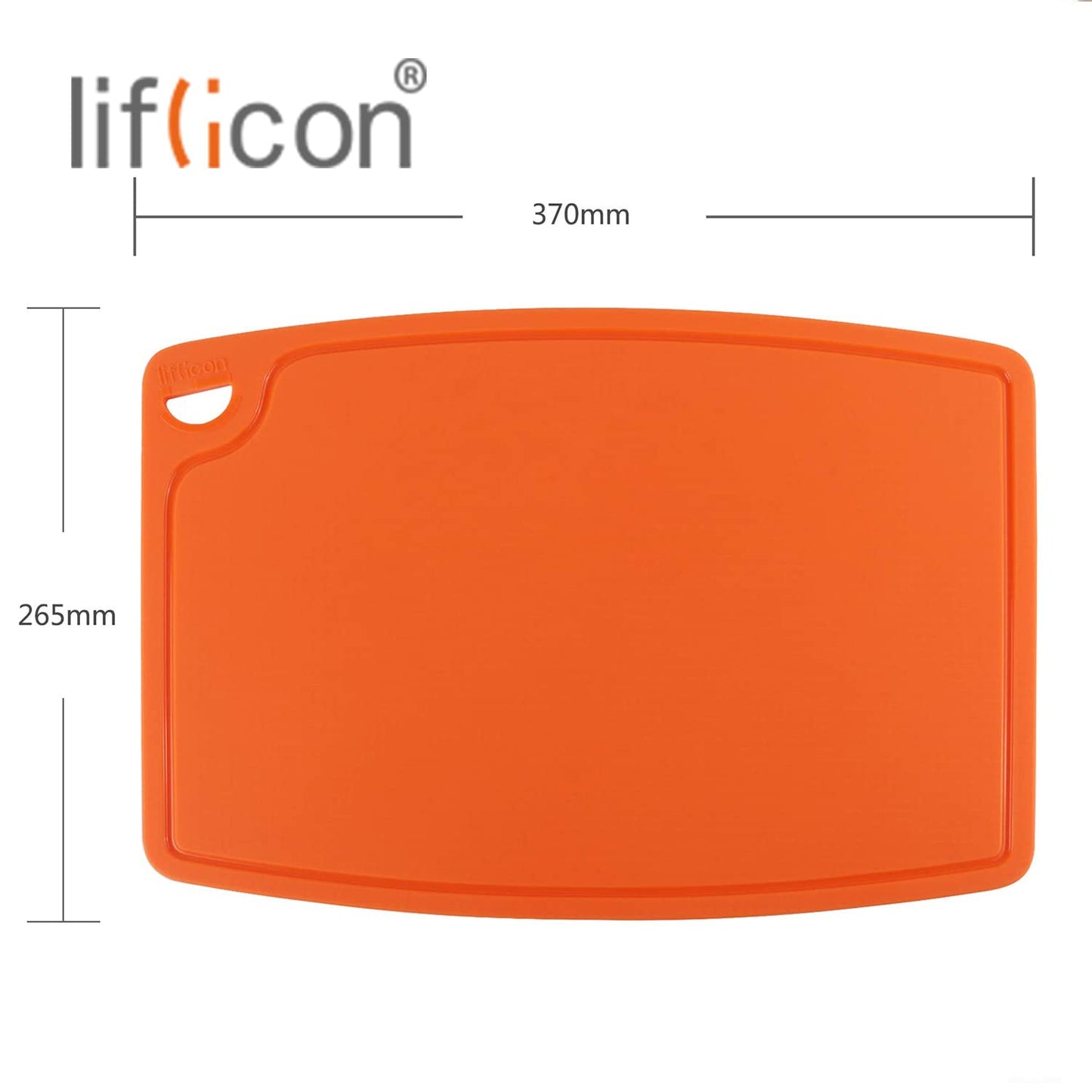 Liflicon 12.6'' x 9.1'' Thick Silicone Cutting Board: Non-Toxic & Flexible.