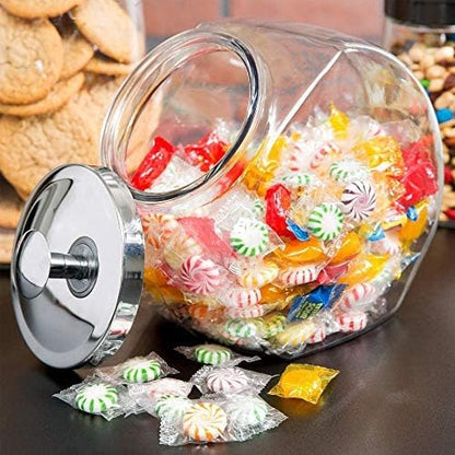 Anchor Hocking Glass Penny Candy Jar with Chrome Cover (1 Gallon)