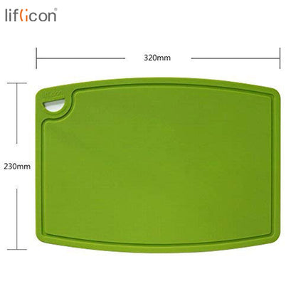 Liflicon 12.6'' x 9.1'' Thick Silicone Cutting Board: Non-Toxic & Flexible.