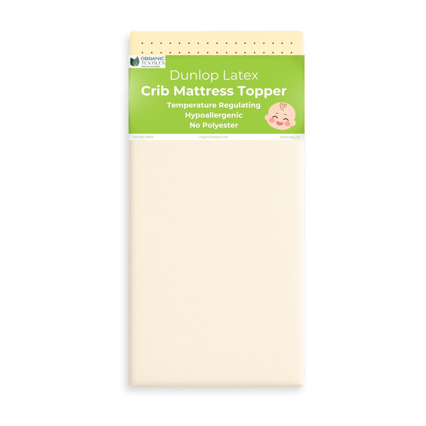 Organic Textiles Baby Topper: GOLS Certified Organic Latex