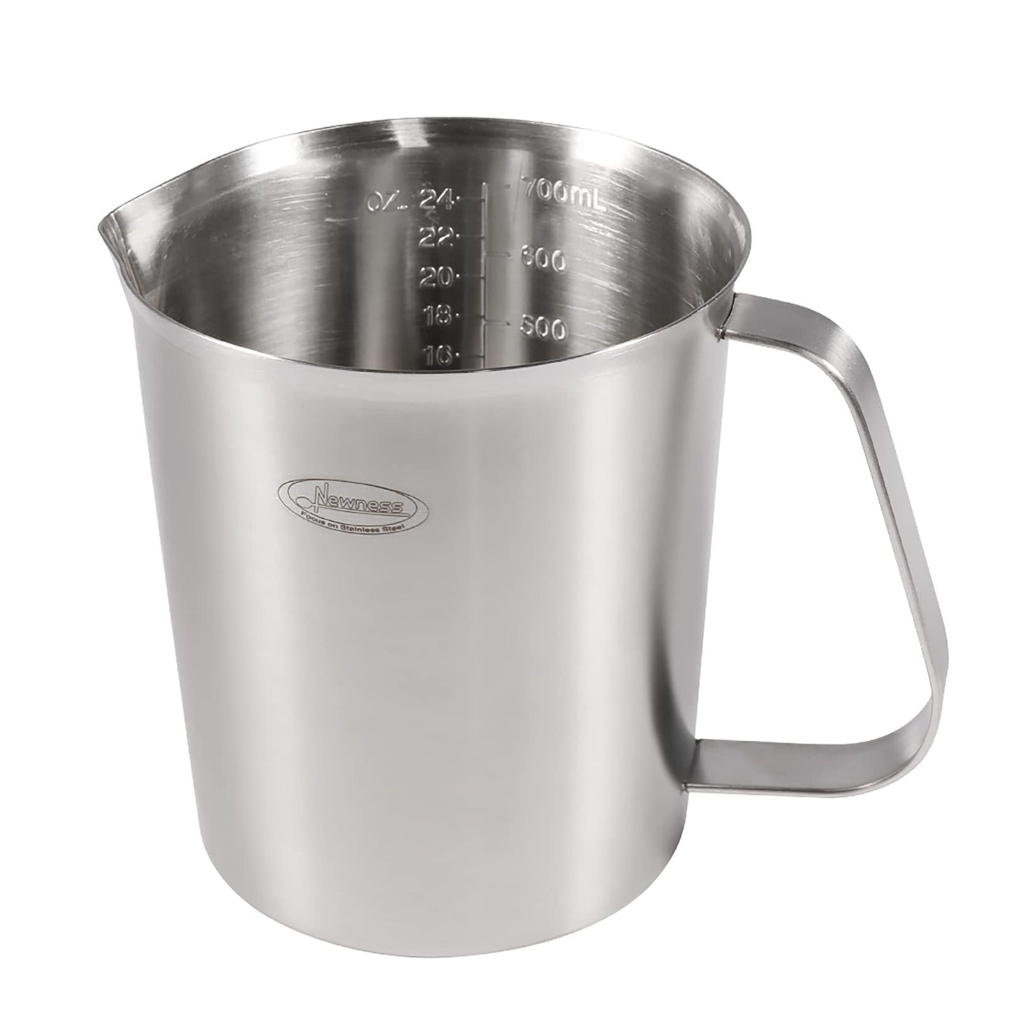Newness Stainless Steel Measuring Cup with Triple Measurement Scales