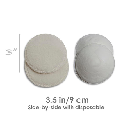 LANACare Soothingly Soft Organic Merino Wool Nursing Pads (5-Inch)