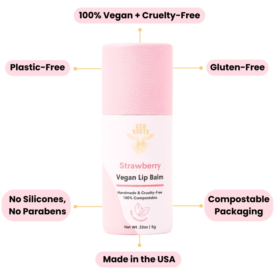 Organic Tinted Lip Balm 2-Pack: Coconut Oil & Plastic-Free Packaging