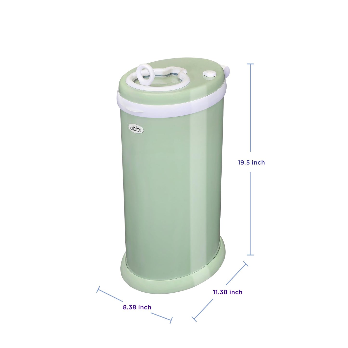 Ubbi Steel Diaper Pail: Powder-Coated Odor-Locking Bin