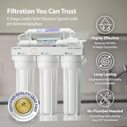 APEC ROES-PH75: The WQA Certified 6-Stage System for Alkaline Mineral pH+ Drinking Water