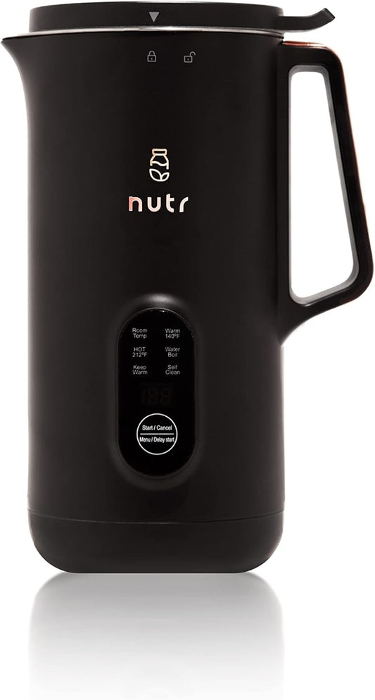 NUTR Automatic Nut Milk Maker | TRUE Shift Stainless Plant‑Milk Machine (Single-Serve)