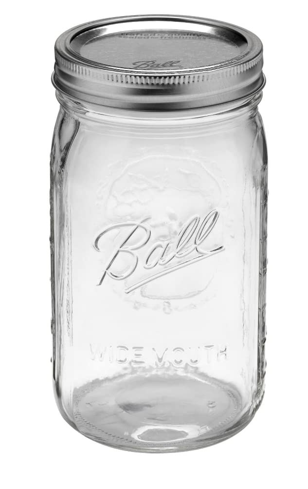 Ball Wide Mouth Pint 16-Ounce Glass Mason Jar with Lids (12-Count)