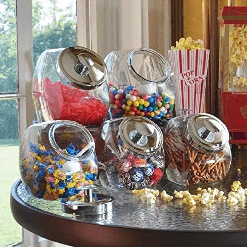 Anchor Hocking Glass Penny Candy Jar with Chrome Cover (1/2 Gallon)