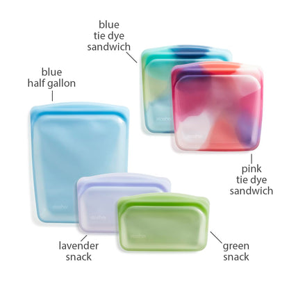 Stasher Silicone Reusable Food Bag – Aqua, Leak‑Resistant & Plastic‑Free