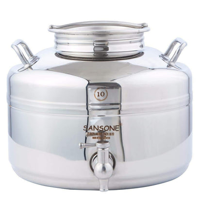 Sansone NSF Stainless Steel Water Dispenser: 2.64 Gallon Fusti