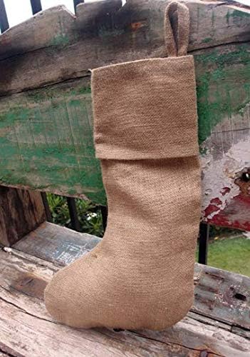 Natural Jute Burlap Christmas Stockings (6 Pack): Zero-Plastic Textile for Reusable Holiday Decor