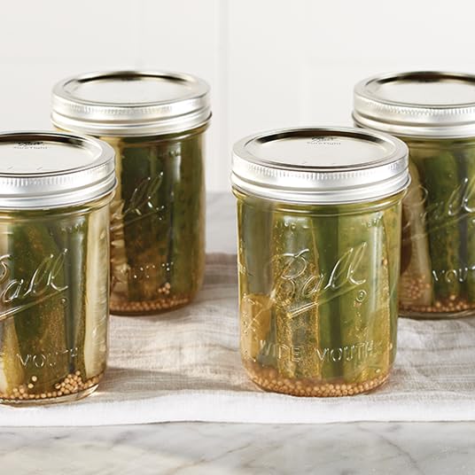 Ball Wide Mouth Pint 16-Ounce Glass Mason Jar with Lids (12-Count)