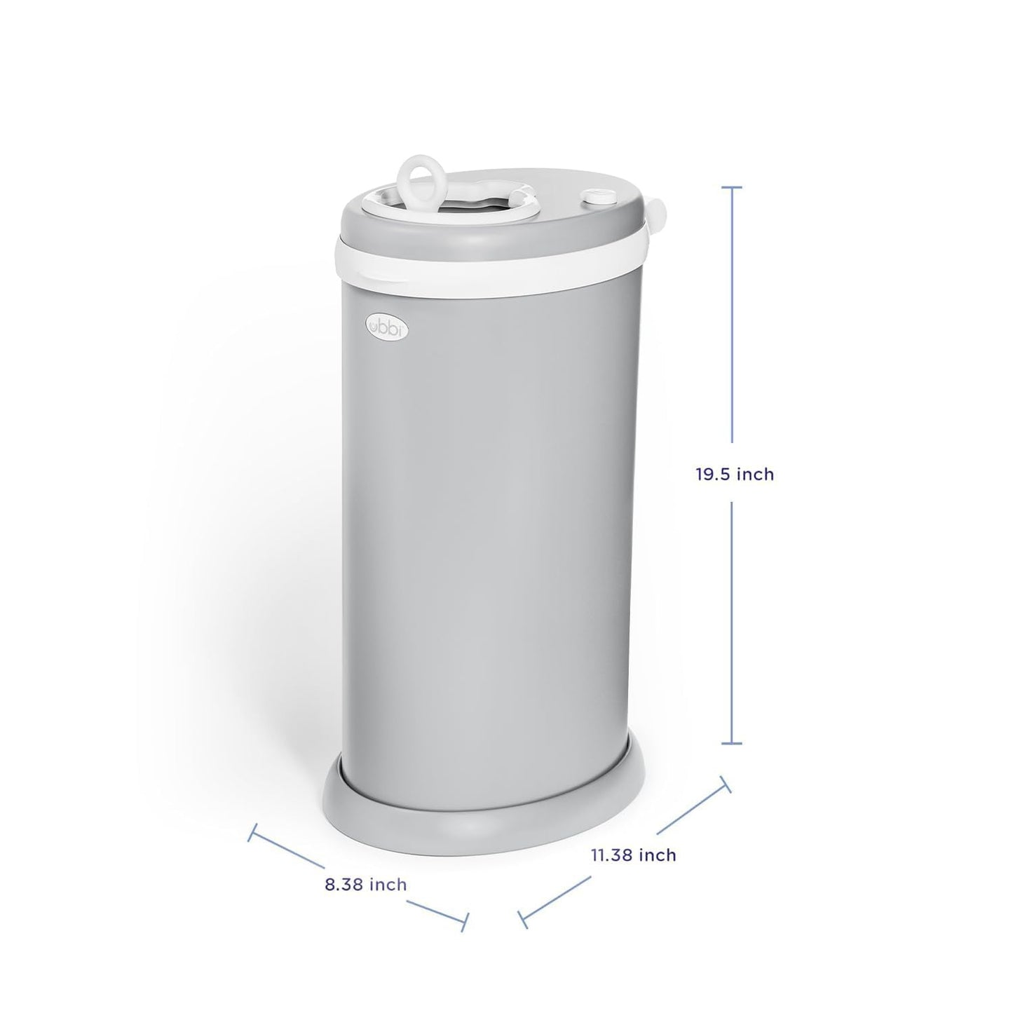Ubbi Steel Diaper Pail: Powder-Coated Odor-Locking Bin