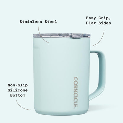 Corkcicle Classic 16 oz Triple-Insulated Stainless Steel Mug