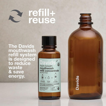 Alcohol-Free Nano-Hydroxyapatite Mouthwash, Refillable Glass Bottle – Davids Hydroxi