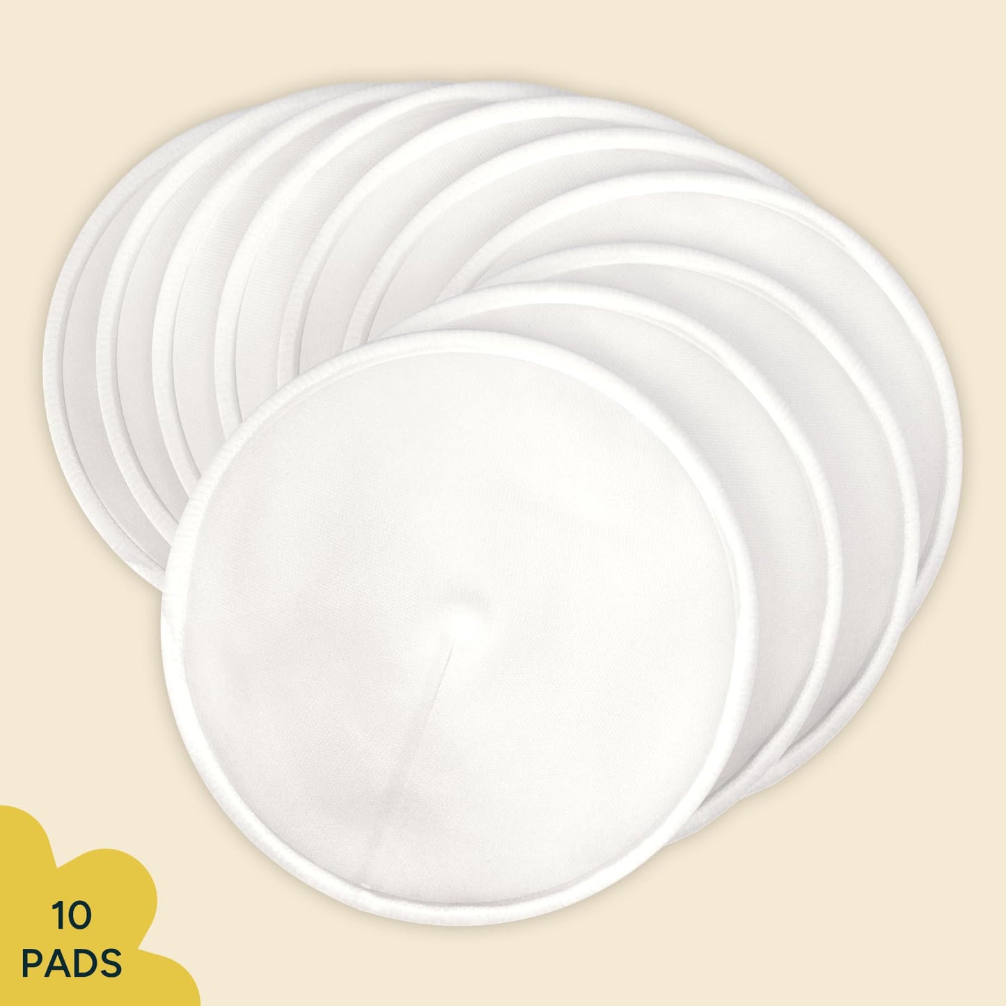 Nintara Baby 6-Pack Organic Bamboo Cotton Reusable Nursing Pads