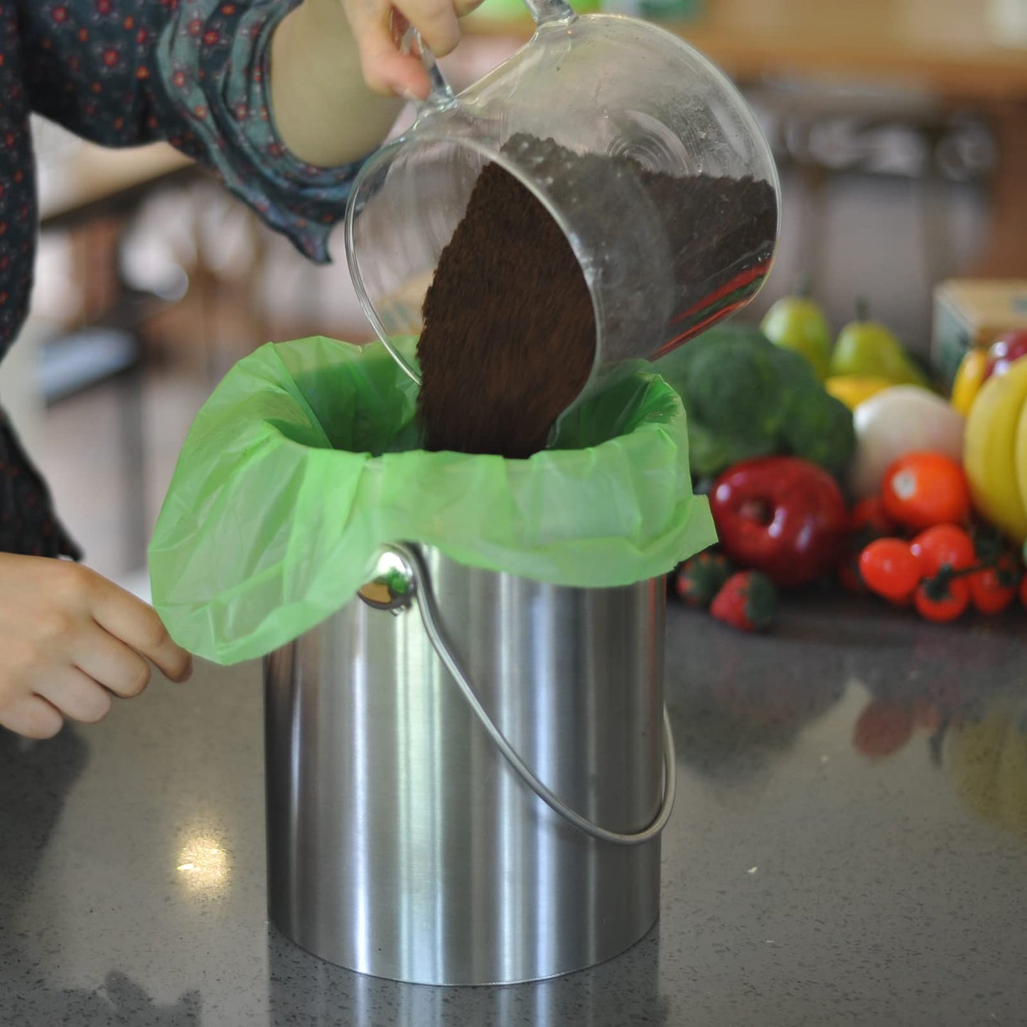 GreFusion 1.2 Gallon Compostable Bags - 125 Count (BPI Certified)