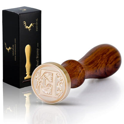 Traditional Wax Seal Stamp: Brass Head & Wooden Handle for Elegant, Zero-Waste Correspondence