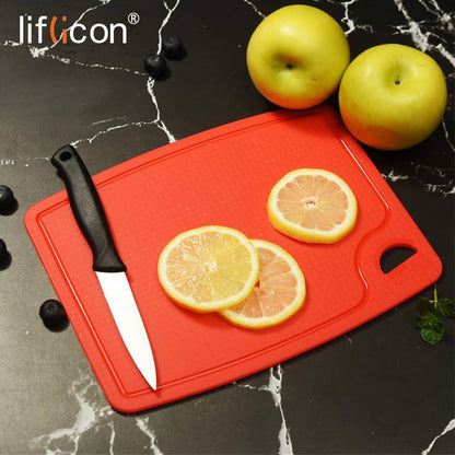 Liflicon 12.6'' x 9.1'' Thick Silicone Cutting Board: Non-Toxic & Flexible.