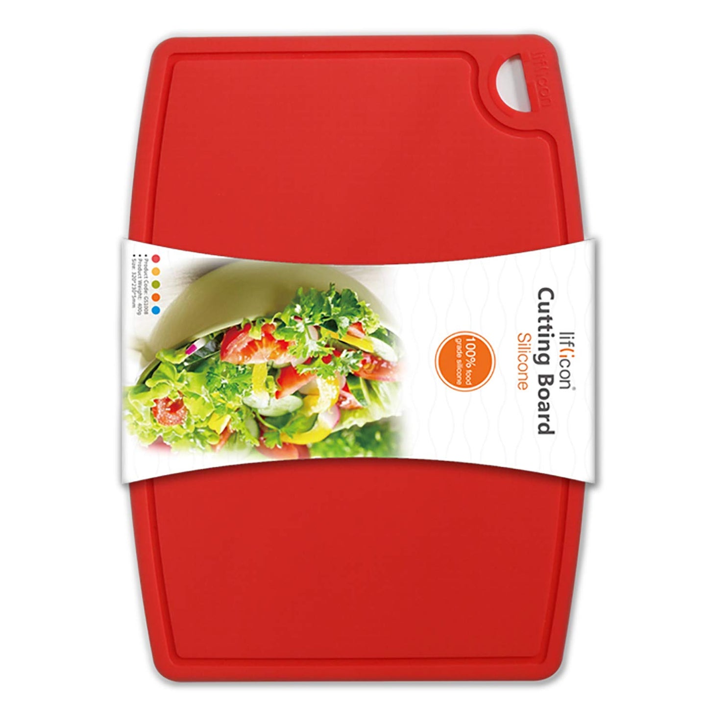 Liflicon 12.6'' x 9.1'' Thick Silicone Cutting Board: Non-Toxic & Flexible.