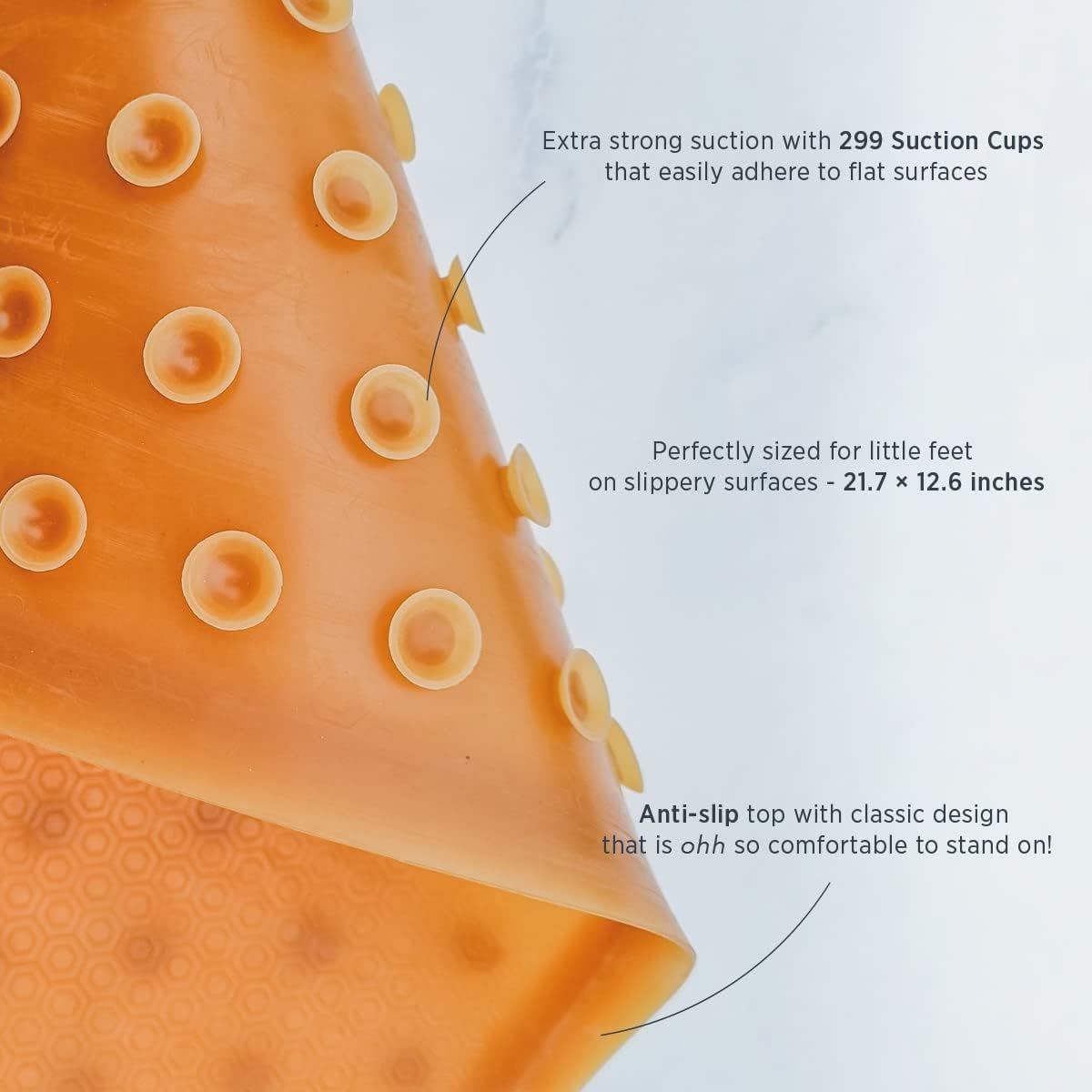 HEVEA Natural Rubber Wave Bath Mat: Plastic-Free & Biodegradable