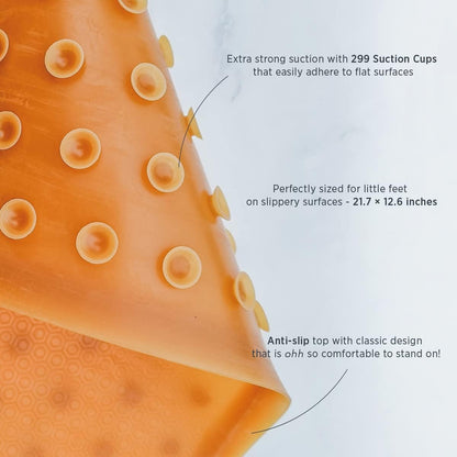 HEVEA Natural Rubber Wave Bath Mat: Plastic-Free & Biodegradable