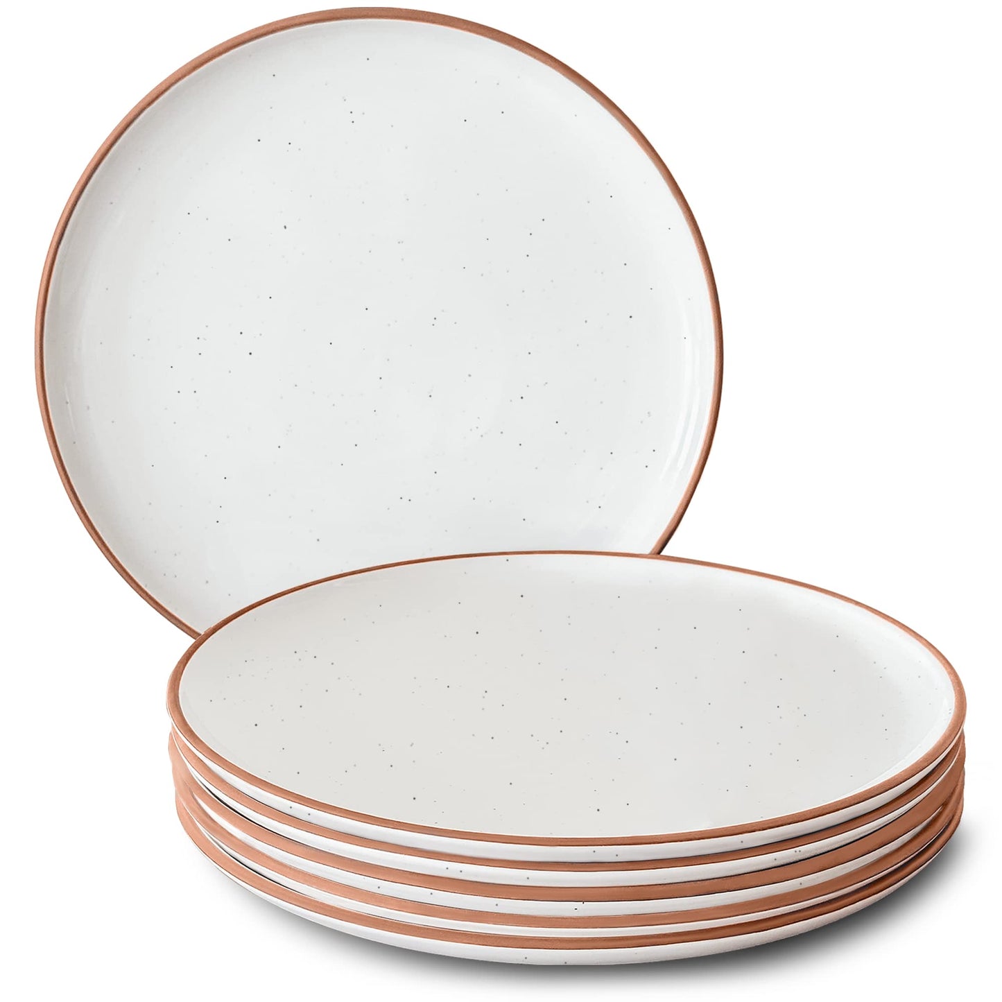 Mora Artisan Matte Ceramic Dinner Plates, Set of 6 (10 inch)