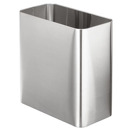 mDesign Slim Stainless Steel Wastebasket (2.6 Gal) | TRUE Shift Plastic‑Free Trash Bin