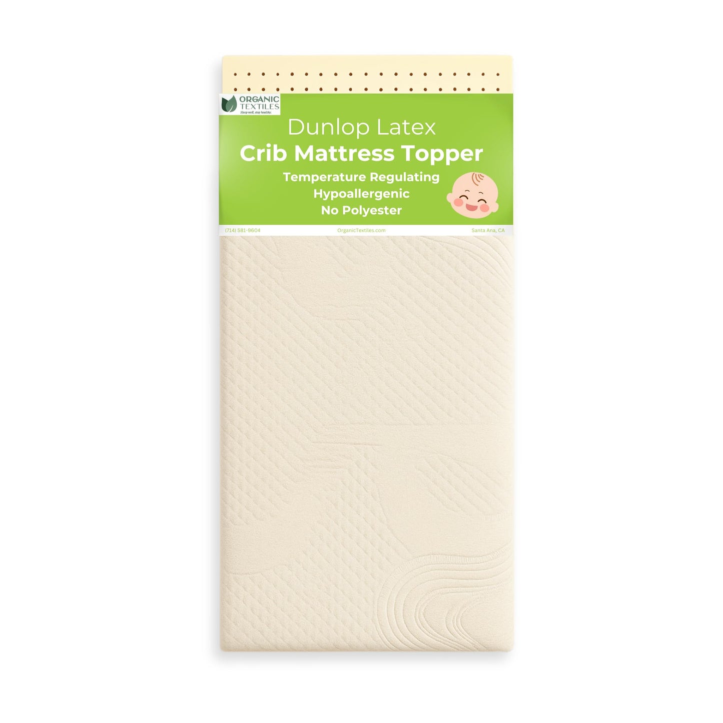 Organic Textiles Baby Topper: GOLS Certified Organic Latex