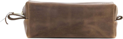 San Tan Genuine Full‑Grain Leather Toiletry Bag (X‑Large, Desert Sand) | TRUE Shift USA‑Made Dopp Kit