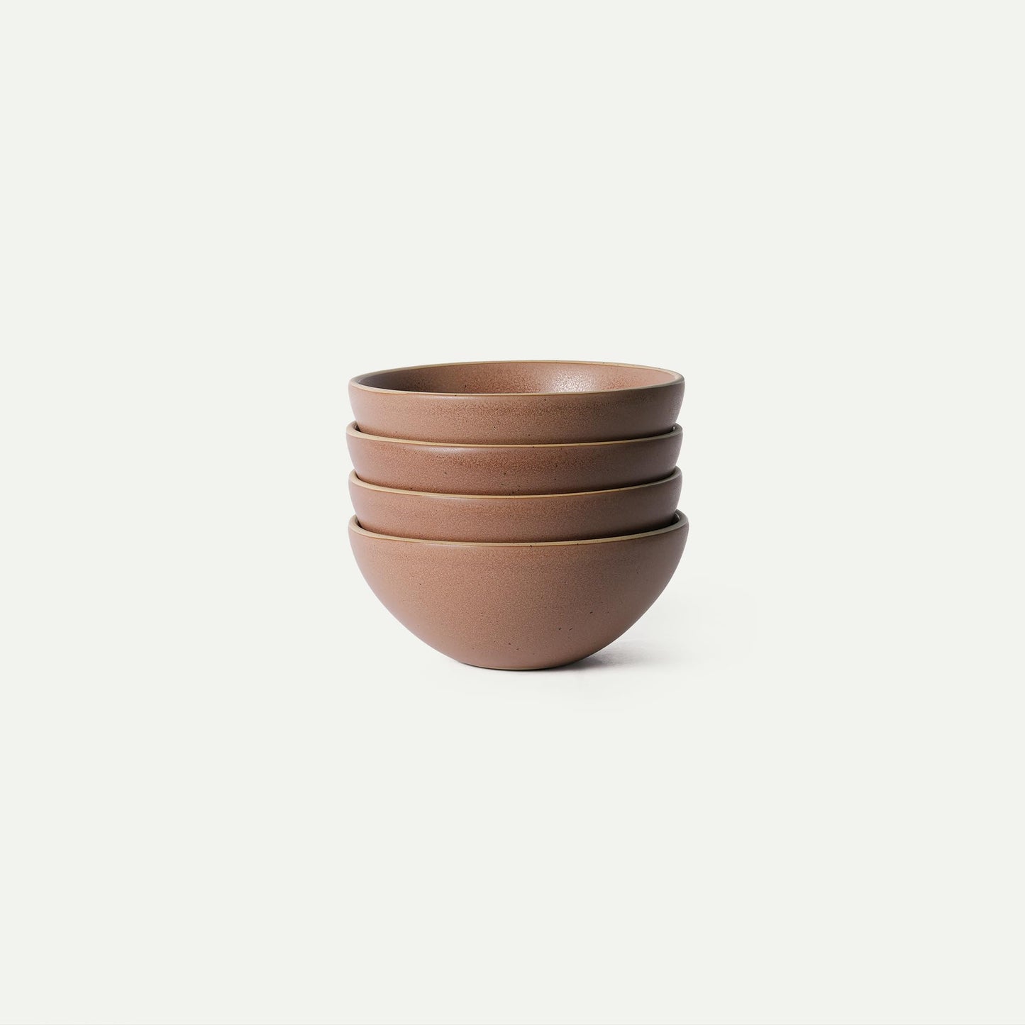 Mora Medium Ceramic Bowls, Set of 4 (28 oz, Oat)