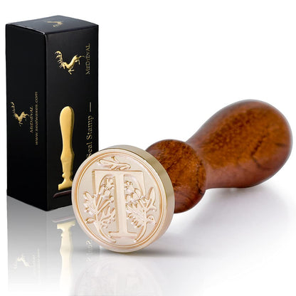 Traditional Wax Seal Stamp: Brass Head & Wooden Handle for Elegant, Zero-Waste Correspondence