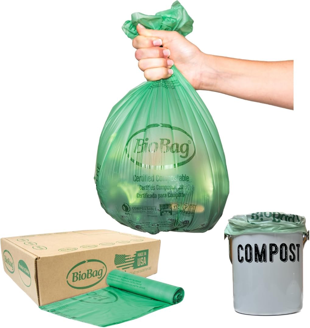 BioBag 2.6 Gallon Compostable Food Scrap Bags: BPI Certified