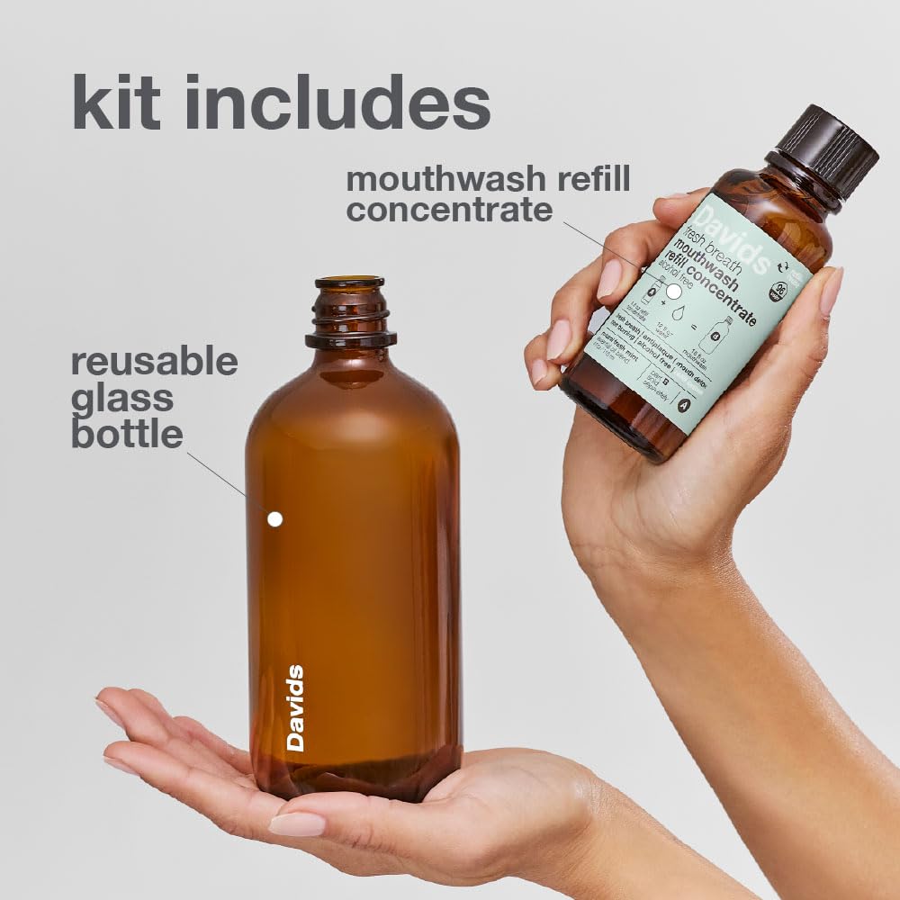 Alcohol-Free Nano-Hydroxyapatite Mouthwash, Refillable Glass Bottle – Davids Hydroxi