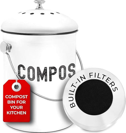 Odorless Indoor Composting: EPICA One-Piece Molded Stainless Bin