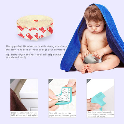 Upgraded Silicone Corner Protectors: Food-Grade 4-Pack