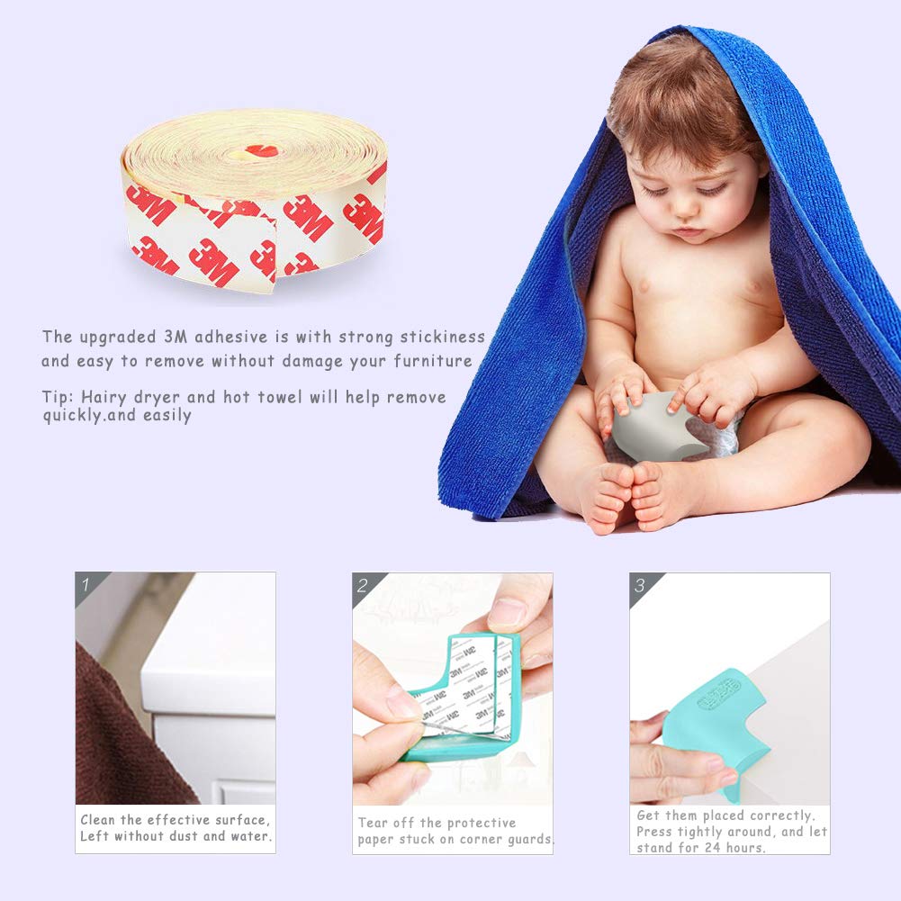 Upgraded Silicone Corner Protectors: Food-Grade 4-Pack