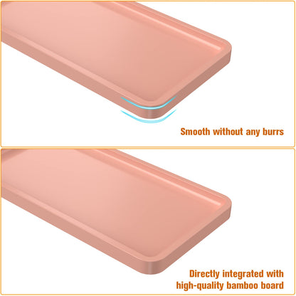 Sustainable Bamboo Bathroom Vanity Tray: Sleek Countertop Organizer