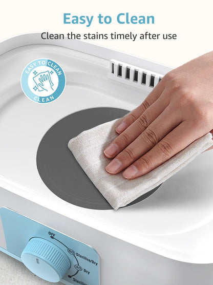 Grownsy 4-in-1 Bottle Sterilizer: Large 8-Bottle Steam Sanitizer