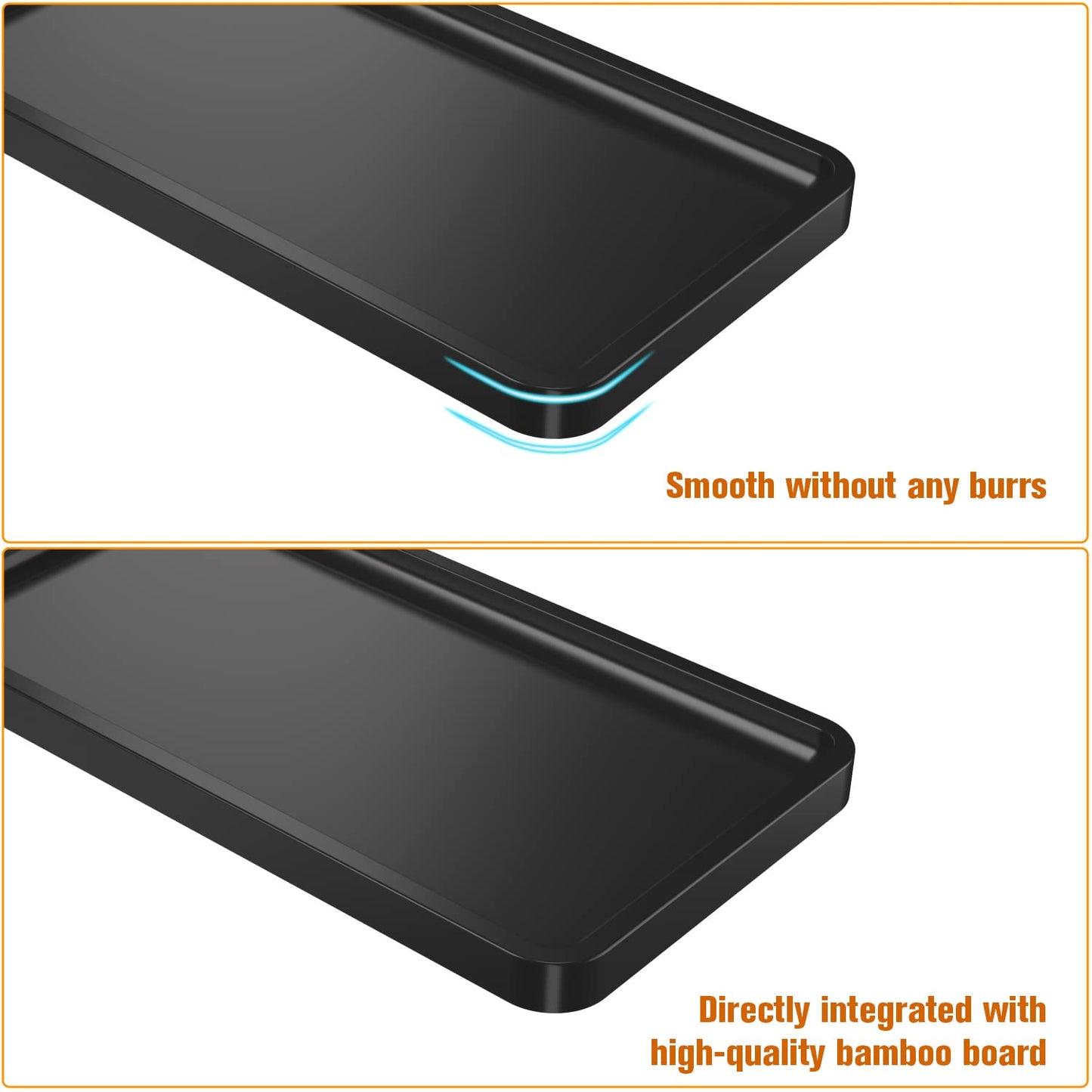 Sustainable Bamboo Bathroom Vanity Tray: Sleek Countertop Organizer