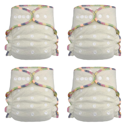 EcoAble Overnight Hemp Fitted Cloth Diapers: Adjustable Organic Purity