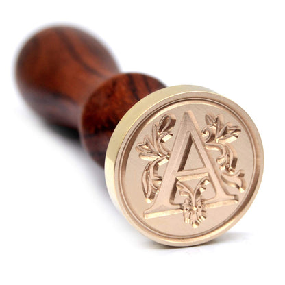 Traditional Wax Seal Stamp: Brass Head & Wooden Handle for Elegant, Zero-Waste Correspondence