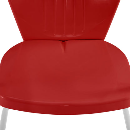 Crosley Griffith 3-Piece Retro Metal Bistro Set (Bright Red/White)