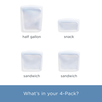 Stasher Silicone Reusable Food Bag – Aqua, Leak‑Resistant & Plastic‑Free
