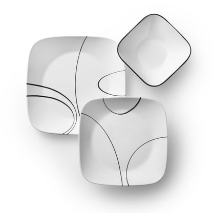 Corelle Vitrelle 18-Piece Dinnerware Set: Triple Layer Glass Service for 6