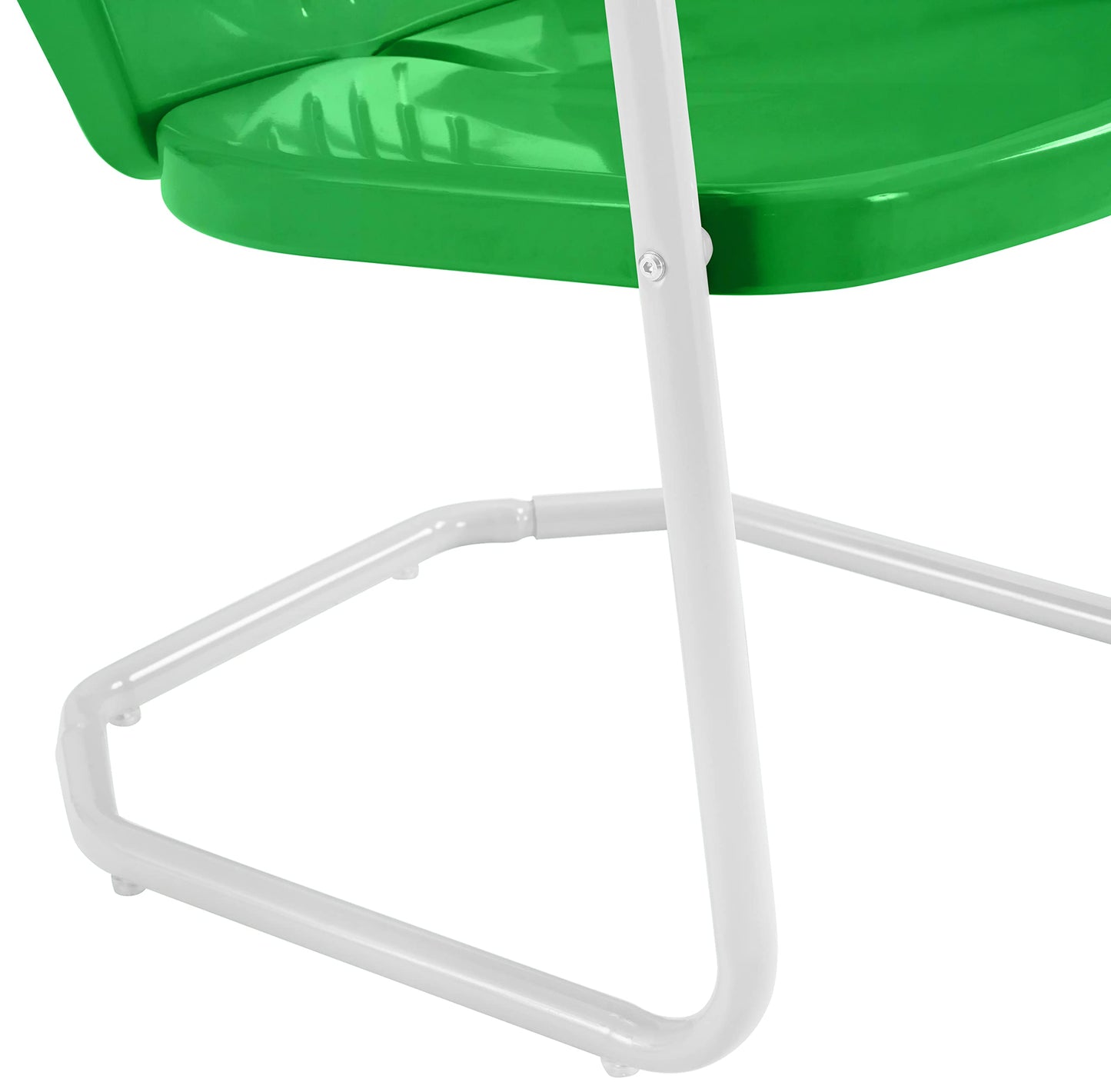 Crosley Griffith 3-Piece Retro Metal Bistro Set (Bright Red/White)