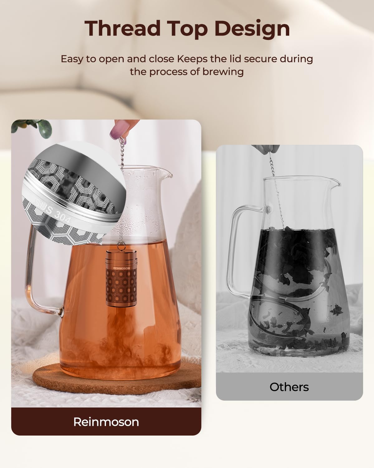 Reinmoson Extra Fine Mesh Stainless Steel Tea Strainer